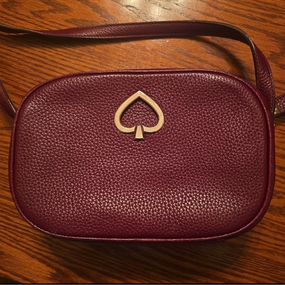 Kate Spade Kourtney camera Burgundy Crossbody Bag